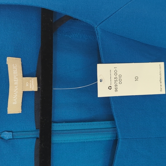Banana Republic, bright blue sleeveless dress, Size 10 - Picture 3 of 6
